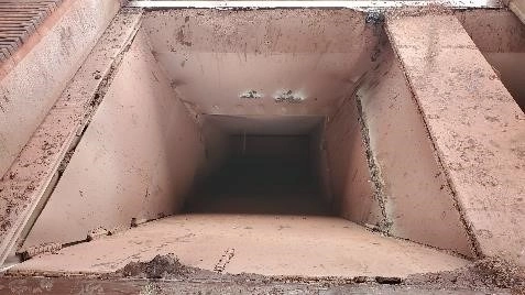 HIỆN TRẠNG HỘP GIÓ THIÊU KẾT - Dự án gia công và thi công lắp đặt chống mài mòn cho hộp gió thiêu kết – Nhà máy thép Hòa Phát